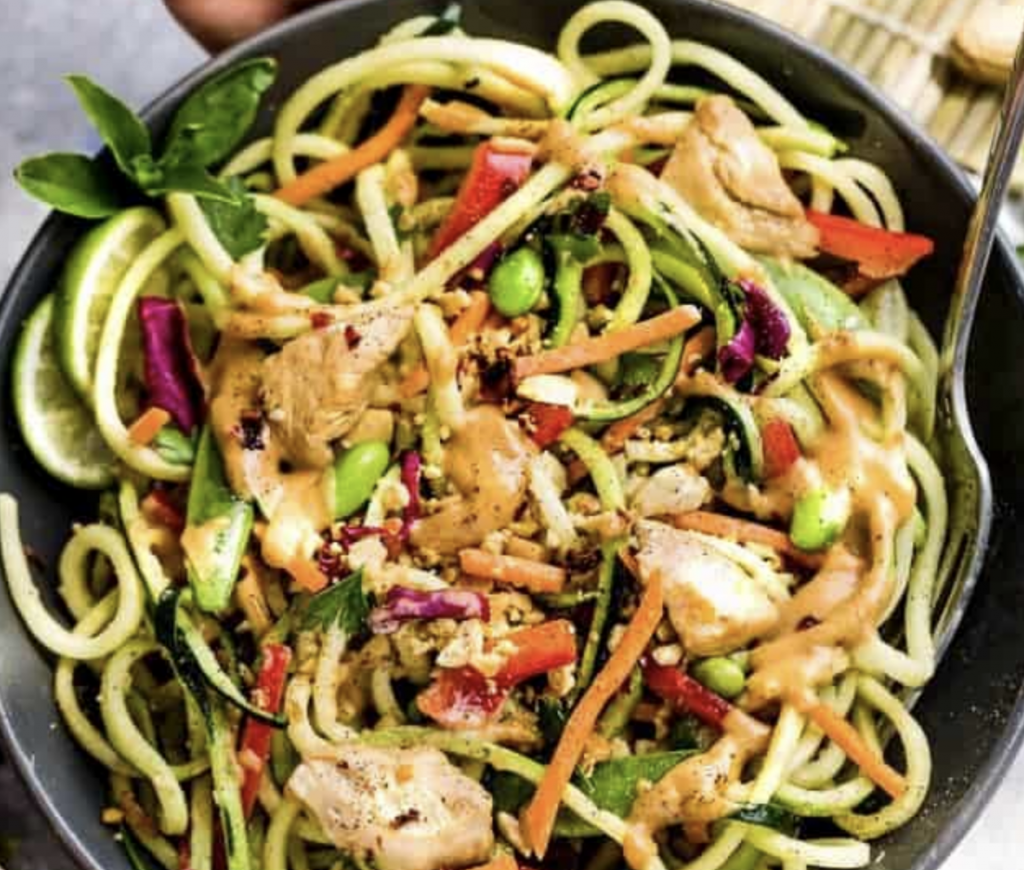 Sesame Chicken With Zoodles - Keto, Low Carb
