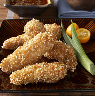 SESAME CHICKEN TENDERS - 35 pieces per tray