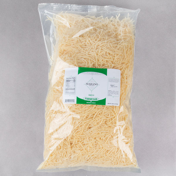 Marano Select Shredded Parmesan Cheese 5 lb - 4/Case