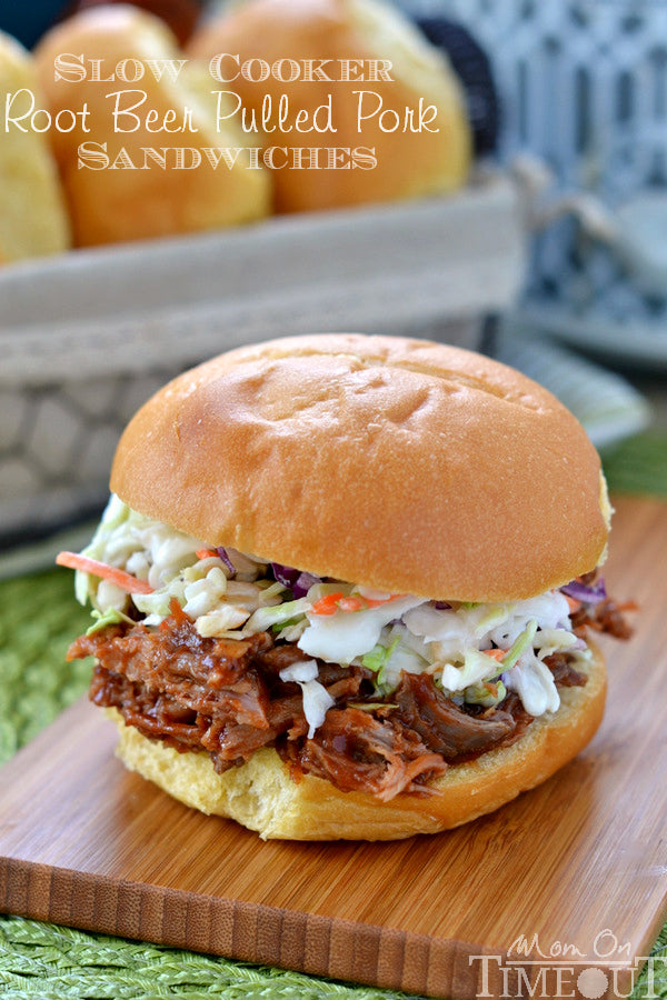Slow Cooker Root Beer Pulled Pork Sandwiches