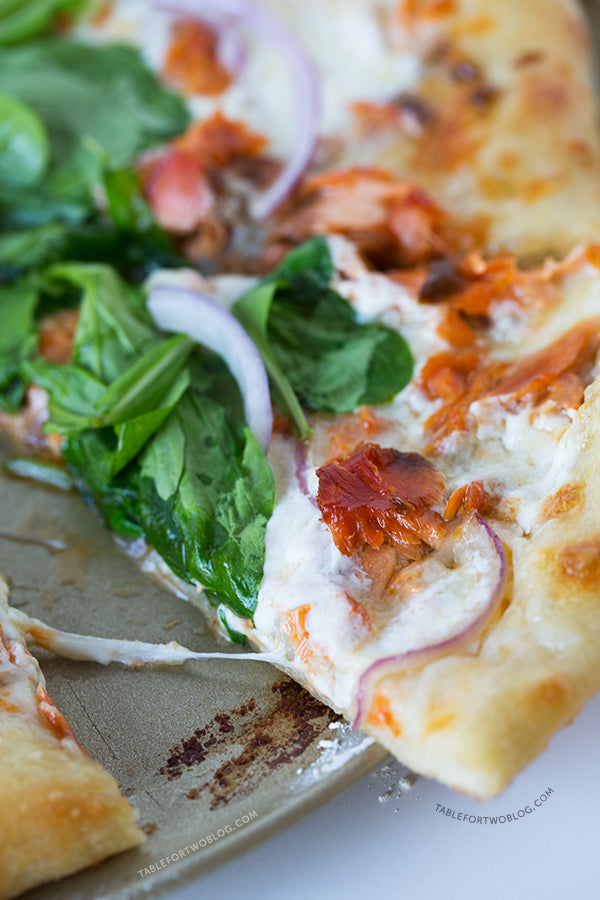 SMOKED SALMON AND BURRATA PIZZA