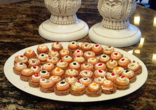Smoked Salmon Pinwheels - 50 pieces per tray