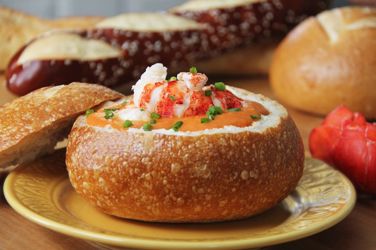 Creamy Lobster Bisque with Boule Bread Bowls - includes 4