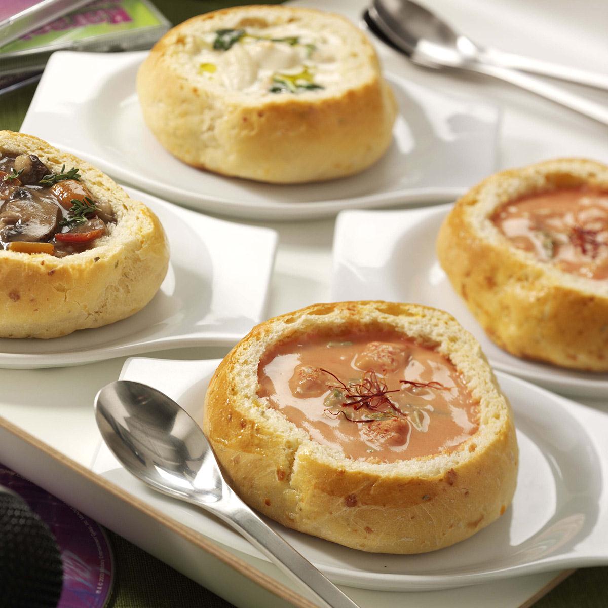 Black Bean Soup with Boule Bread Bowls - includes 4