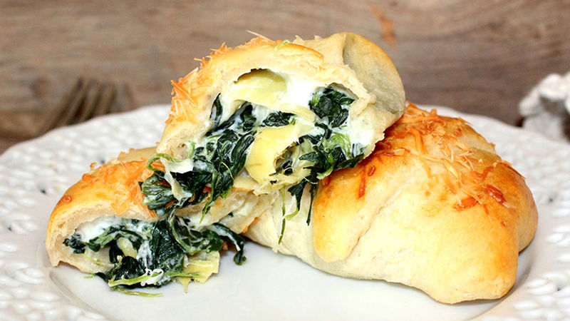 Spinach and Cheese Croissants
