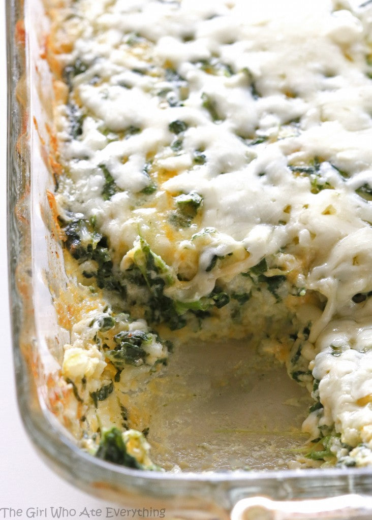 Spinach Parmesan Rice Bake
