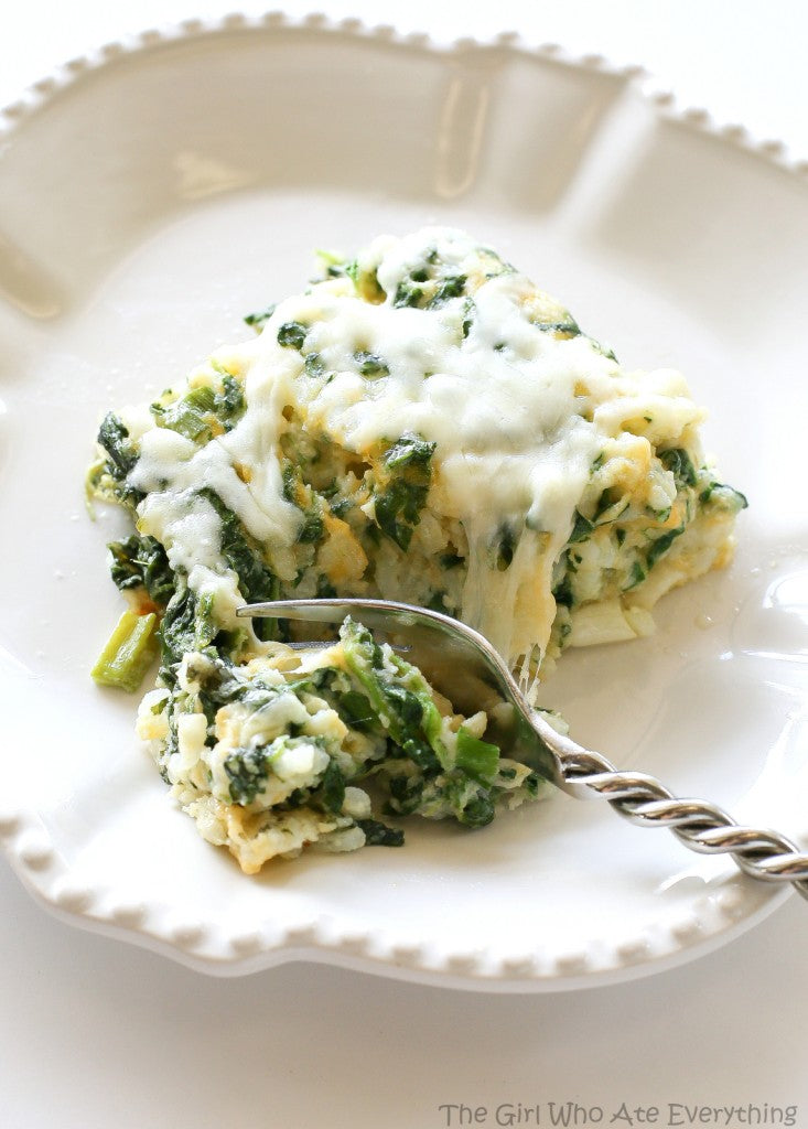 Spinach Parmesan Rice Bake