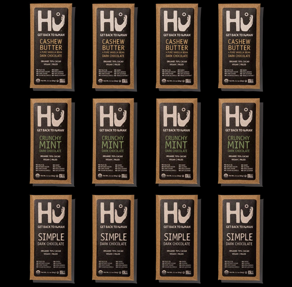 Hu Spring Flavors Chocolate Bars Variety Pack - includes 12
