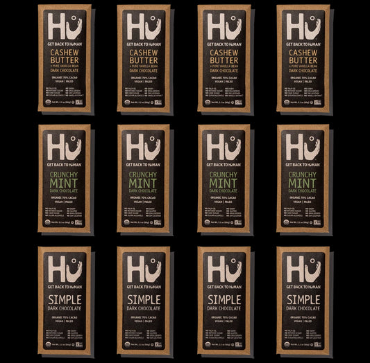 Hu Spring Flavors Chocolate Bars Variety Pack - includes 12