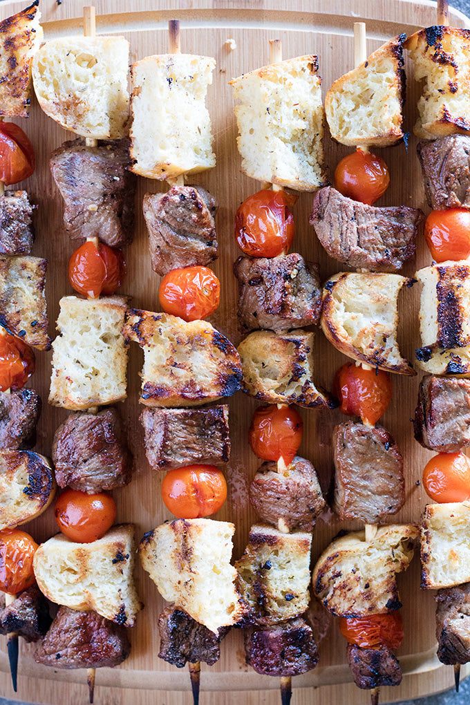 Steak & Garlic Bread Kabobs