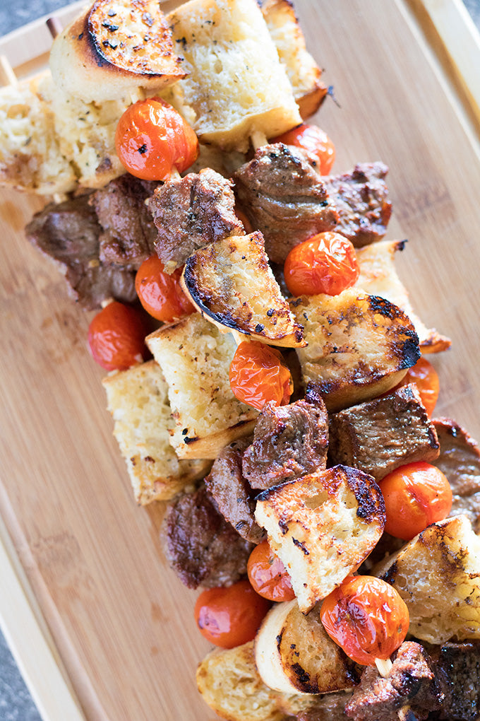 Steak & Garlic Bread Kabobs