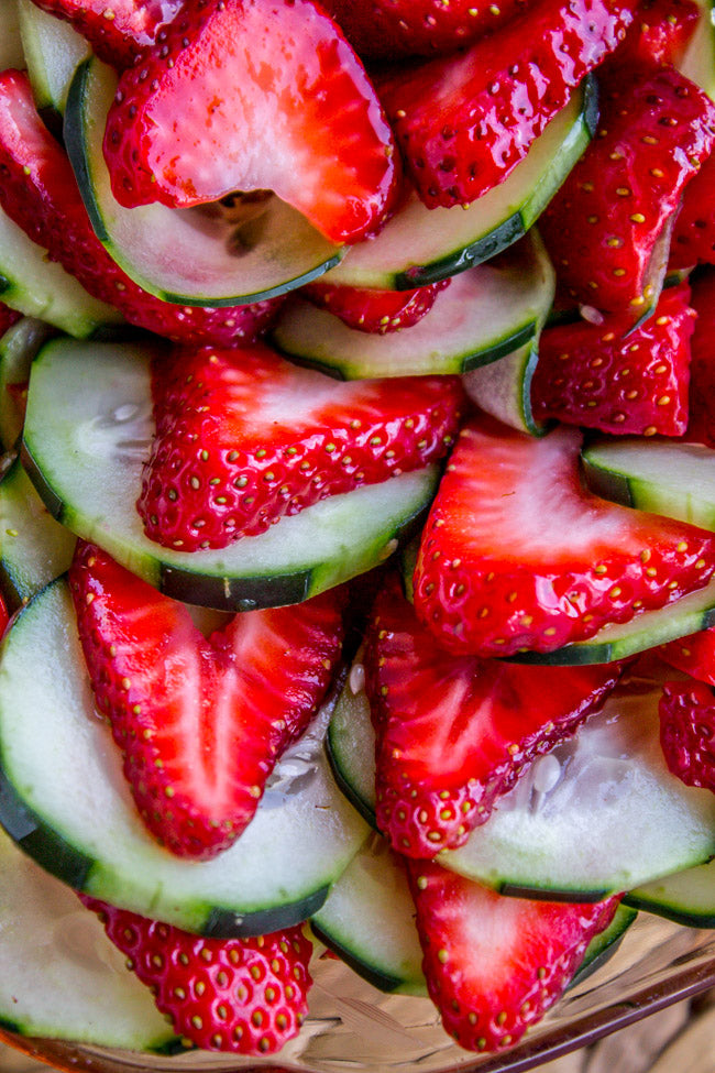 Strawberry Cucumber Salad with Honey Balsamic Dressing