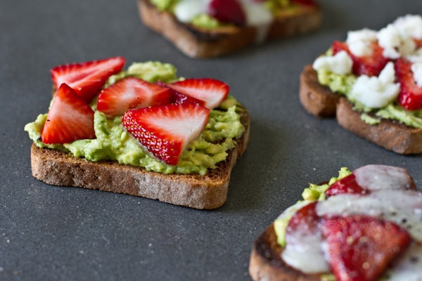Avocado Strawberry + Goat Cheese Sandwich