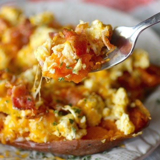 Breakfast Stuffed Sweet Potatoes