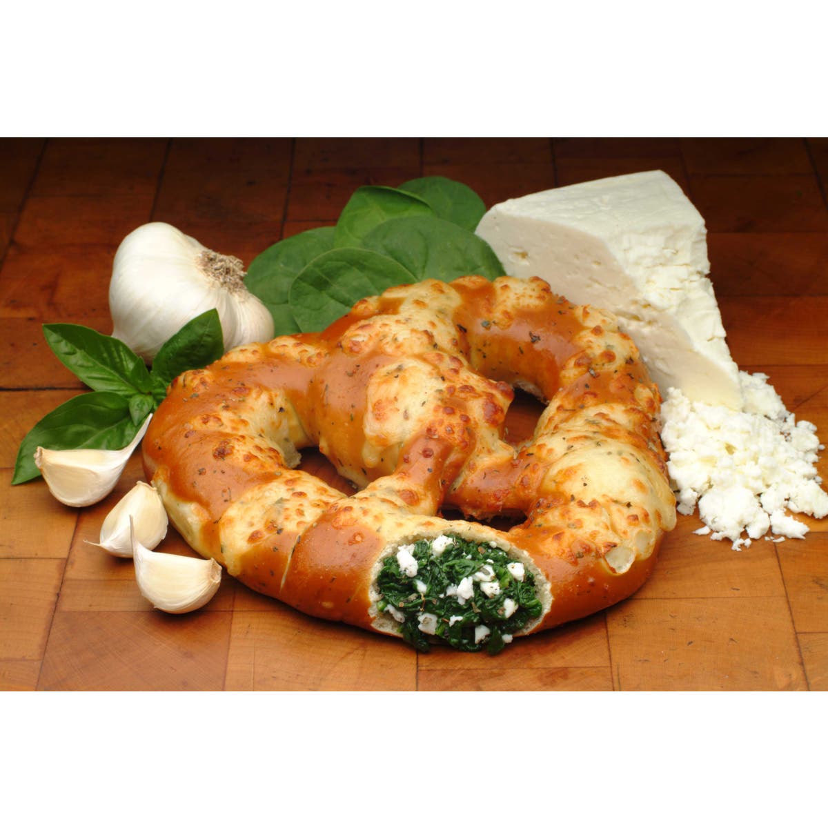 Spinach Feta Stuffed Pretzels - 6 oz- 24 per case