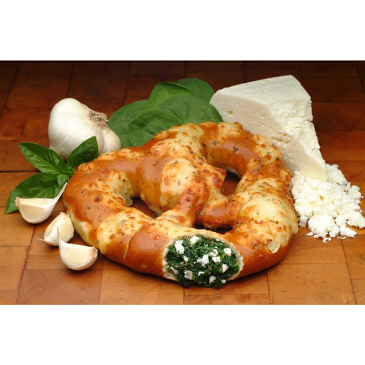 Spinach Feta Stuffed Pretzels - 6 oz- 24 per case
