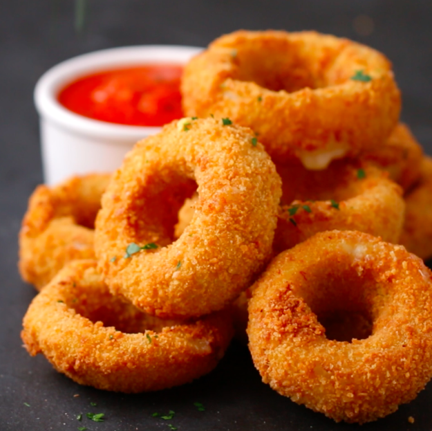 Mozzarella Stick Onion Rings