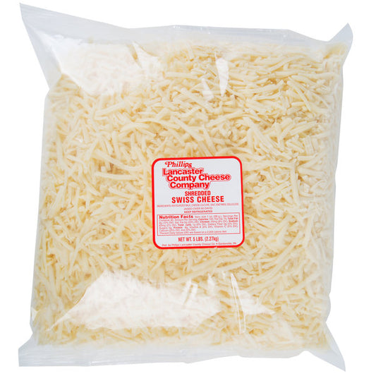 Shredded Swiss Cheese 5 lb - 4/Case