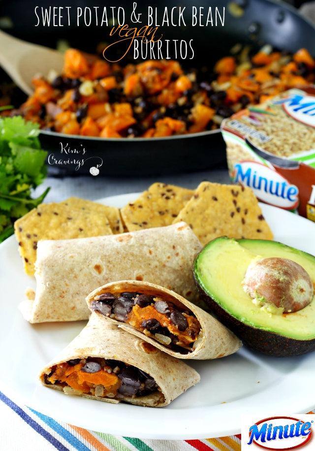SWEET POTATO AND BLACK BEAN VEGAN SKILLET AND/OR BURRITOS