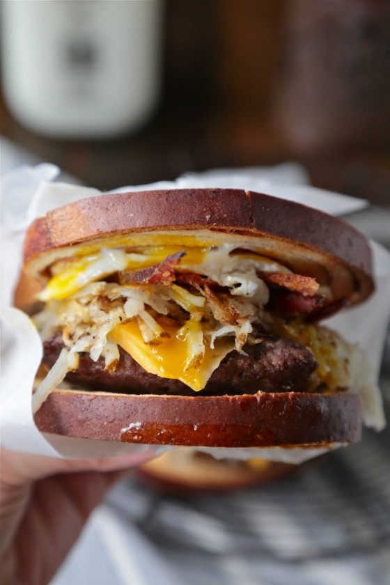 Cinnamon Swirl Loaded Breakfast Sandwich