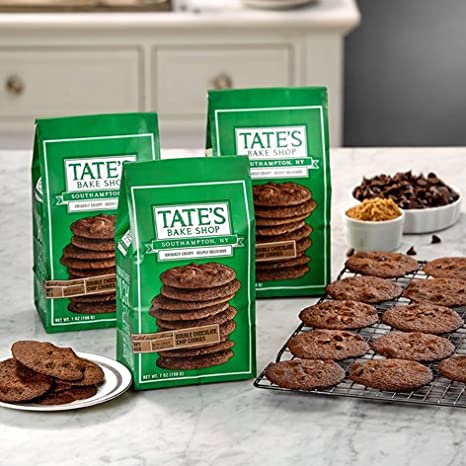 Tate's Bake Shop Double Chocolate Chip Cookies 7 oz - Pack of 3