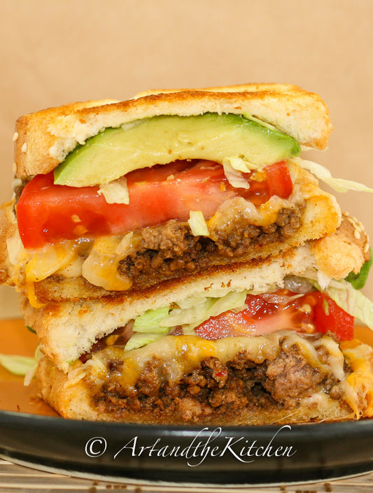 Taco Beef Grilled Cheese Sandwich