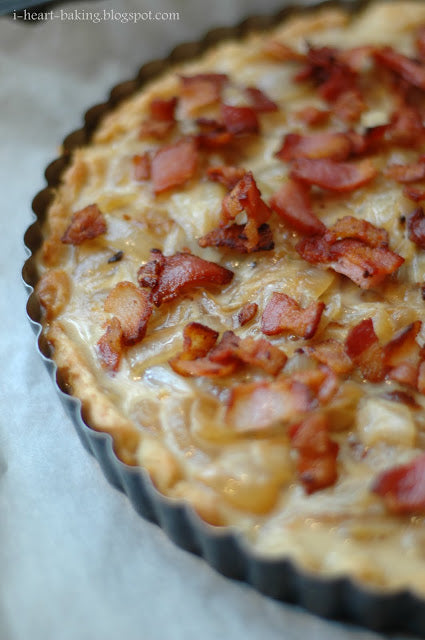 French Onion and Bacon Tart