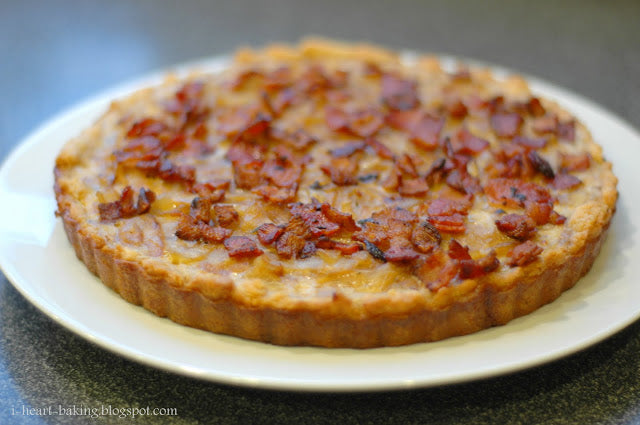 French Onion and Bacon Tart