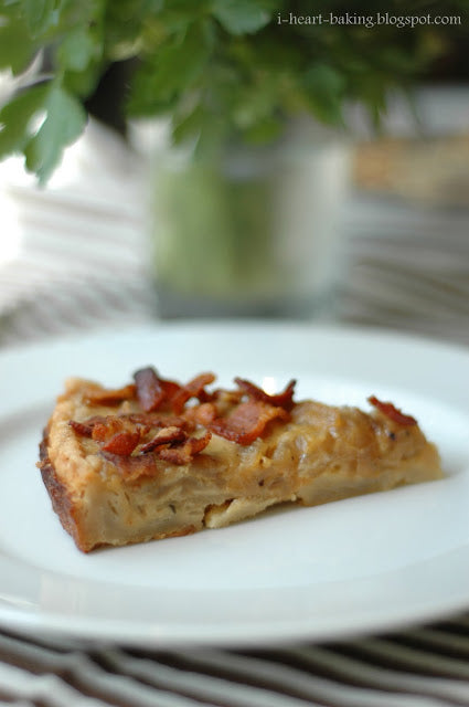French Onion and Bacon Tart