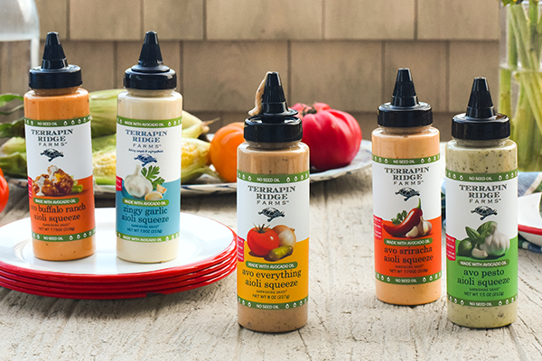 No Seed Oil Aioli Squeezes, Terrapin Ridge Farms - 5 Flavors