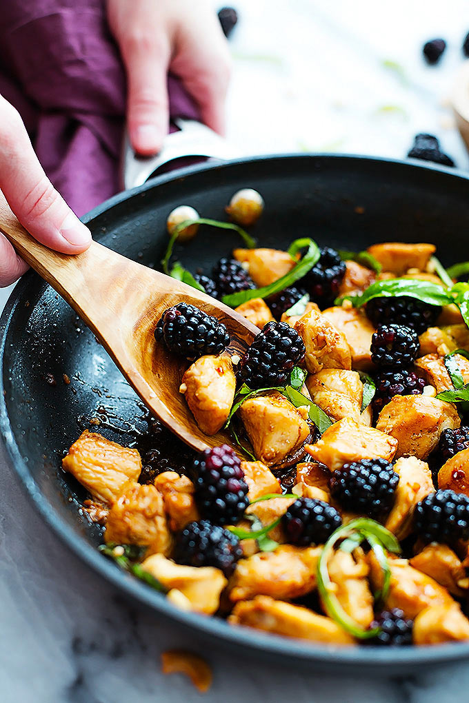 THAI BLACKBERRY BASIL CHICKEN