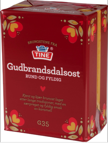 Brunost Gudbrandsdalsost (Norwegian Brown Cheese) - 1000g / 2.2 lbs
