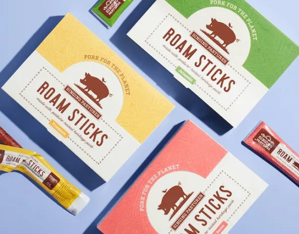 Mix & Match Hickory Smoked Pork Snack Roam Sticks - 3 Flavors - 1 case