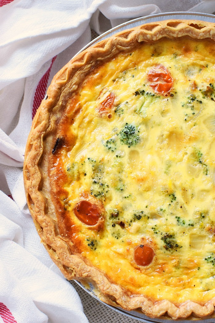 Tomato Cheddar Tomato Quiche