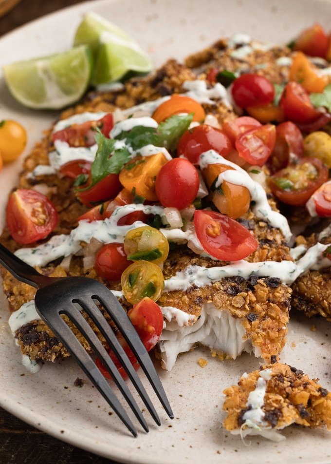 Tortilla Crusted Tilapia with Chipotle and Lime - 1 lb ea - Case of 10