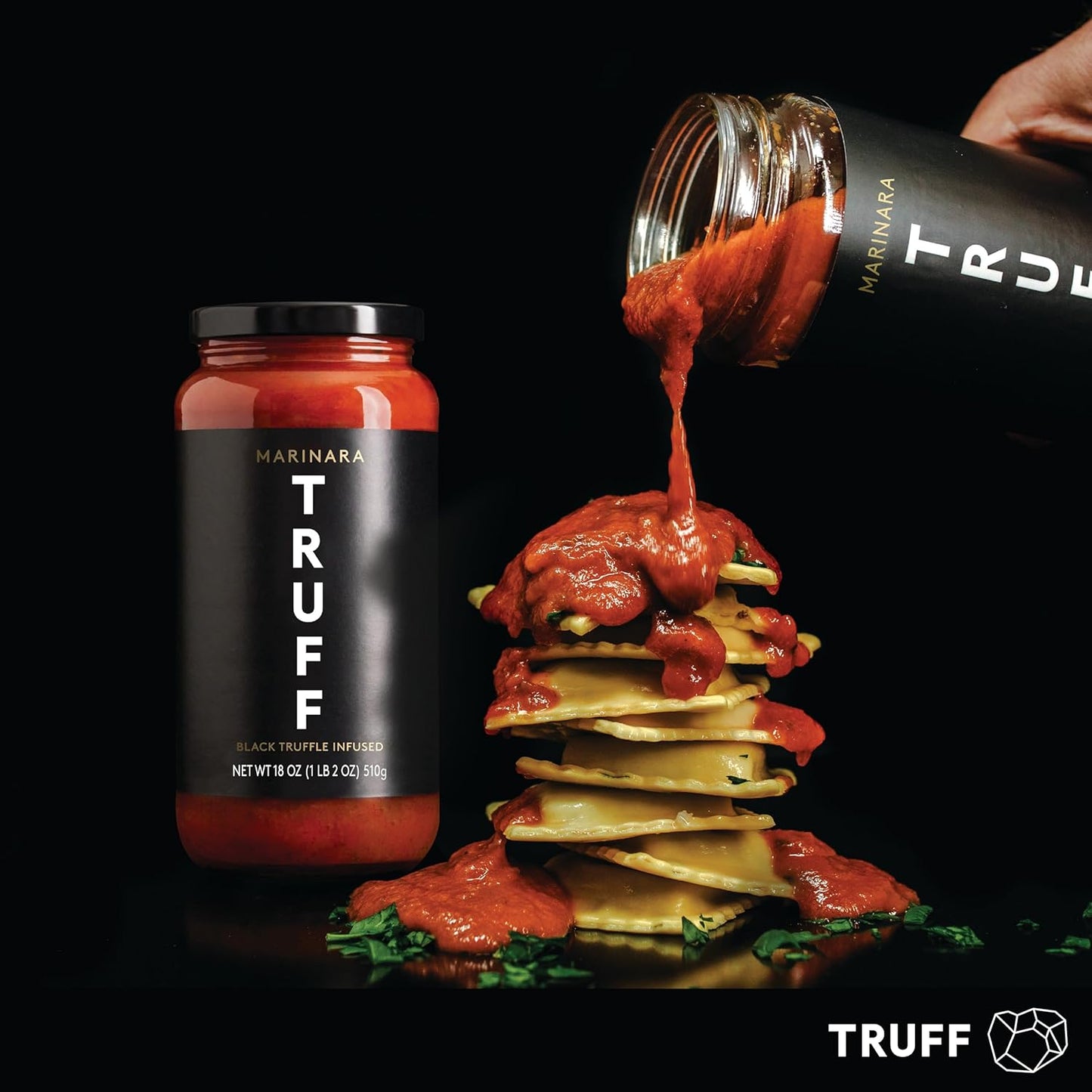 TRUFF Black Truffle Marinara Pasta Sauce - Non-Gmo,Vegan -2 Pack