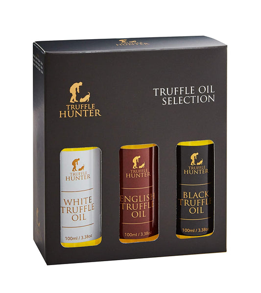 TruffleHunter Truffle Oil Selection Gift Set - White, English & Black Truffle Oil