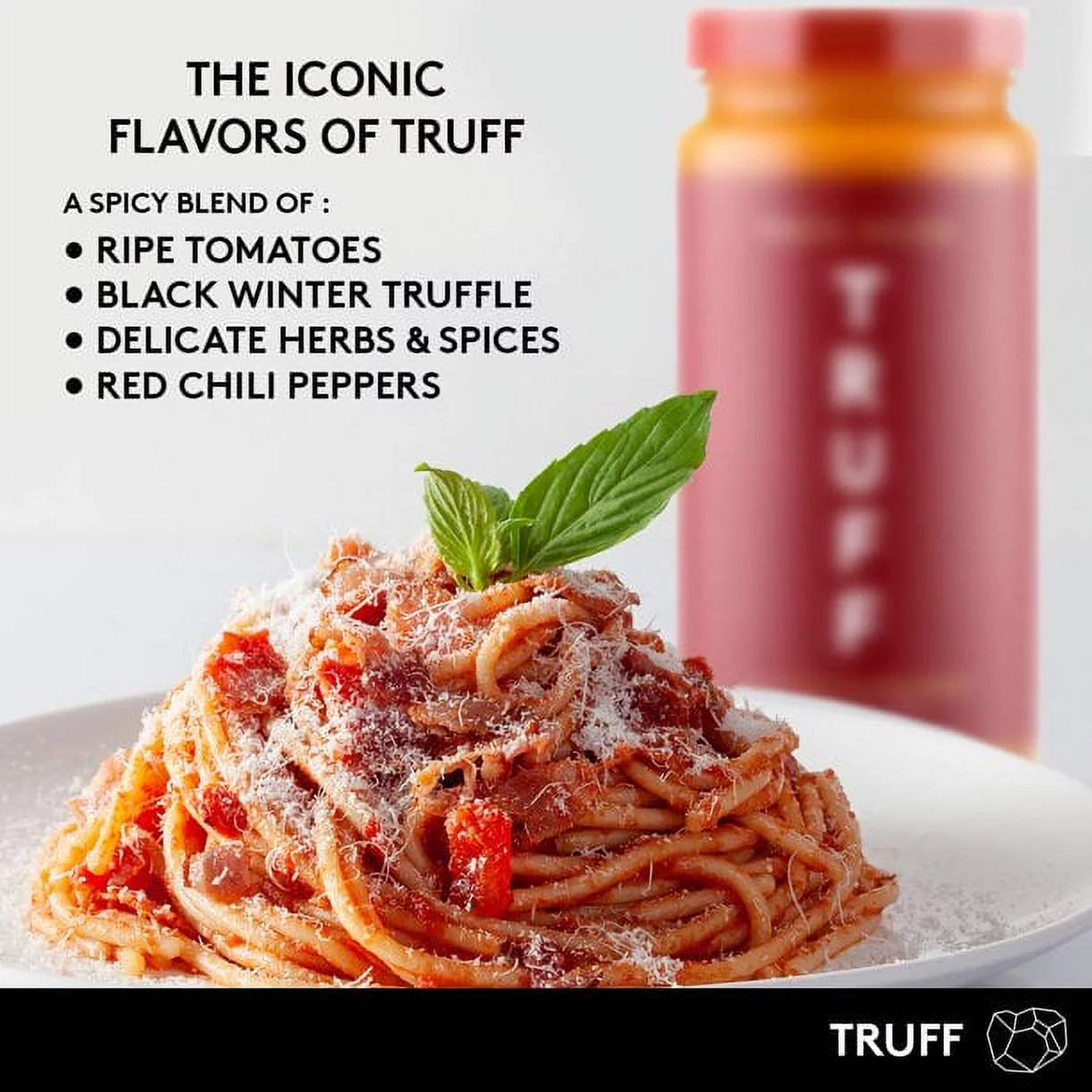 TRUFF Black Truffle Spicy Marinara Pasta Sauce - Non-Gmo,Vegan -2 Pack