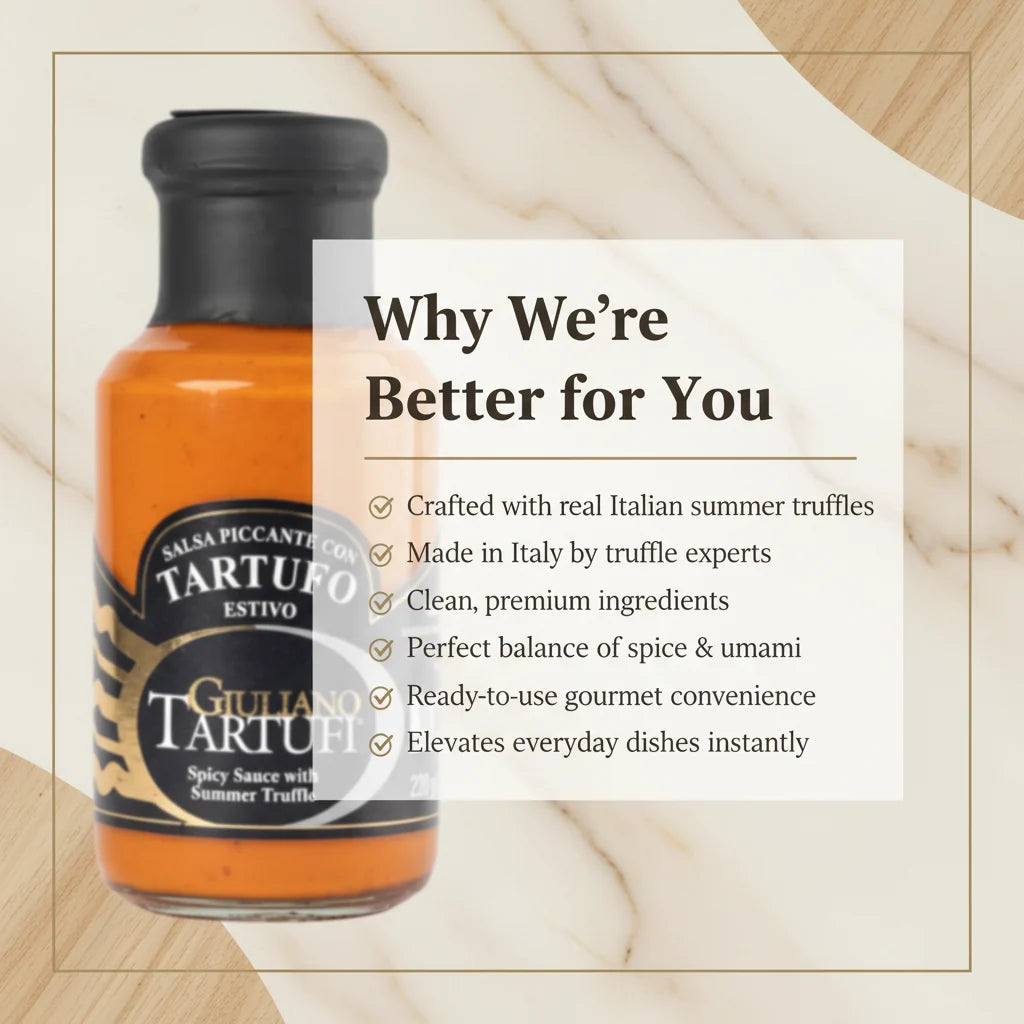 Giuliano Tartufi Salsa Piccante con Tartufo Estivo – Spicy Sauce with Summer Truffle