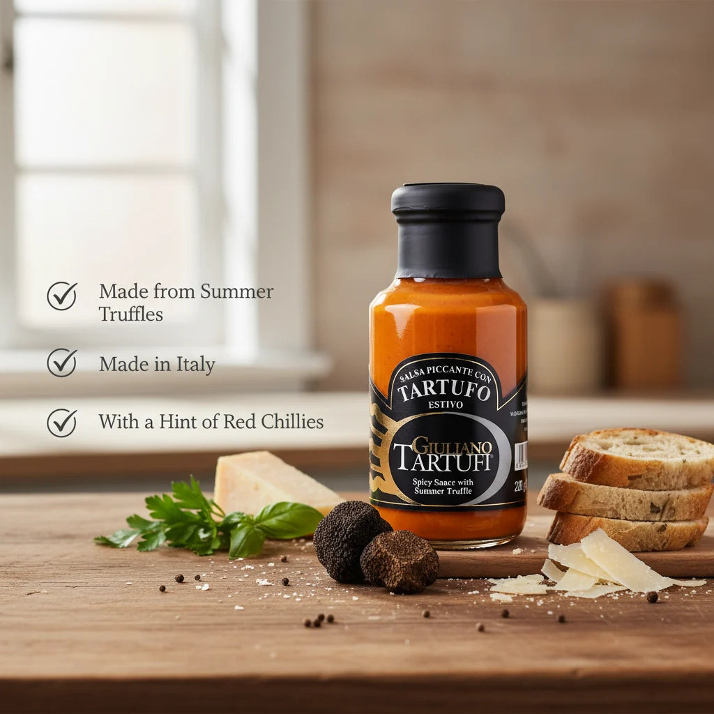 Giuliano Tartufi Salsa Piccante con Tartufo Estivo – Spicy Sauce with Summer Truffle