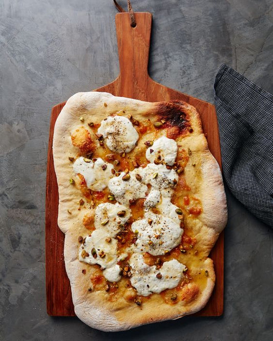 Truffle Pizza with Burrata Cheese and Honey