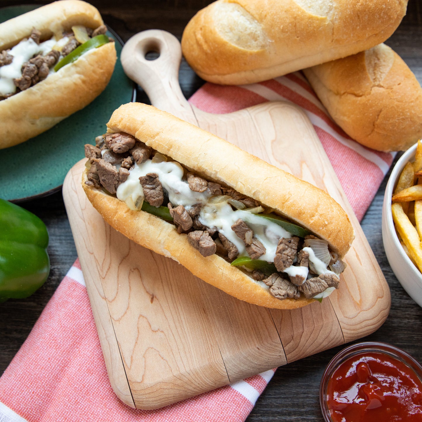Turano 7 1/2" Sliced Philly Hoagie Roll - 72/Case
