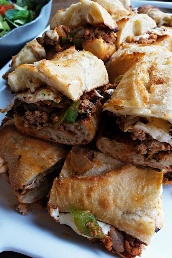 GROUND TURKEY STROGANOFF BAGUETTE SANDWICHES