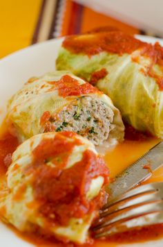 Turkey Florentine Stuffed Cabbage Rolls