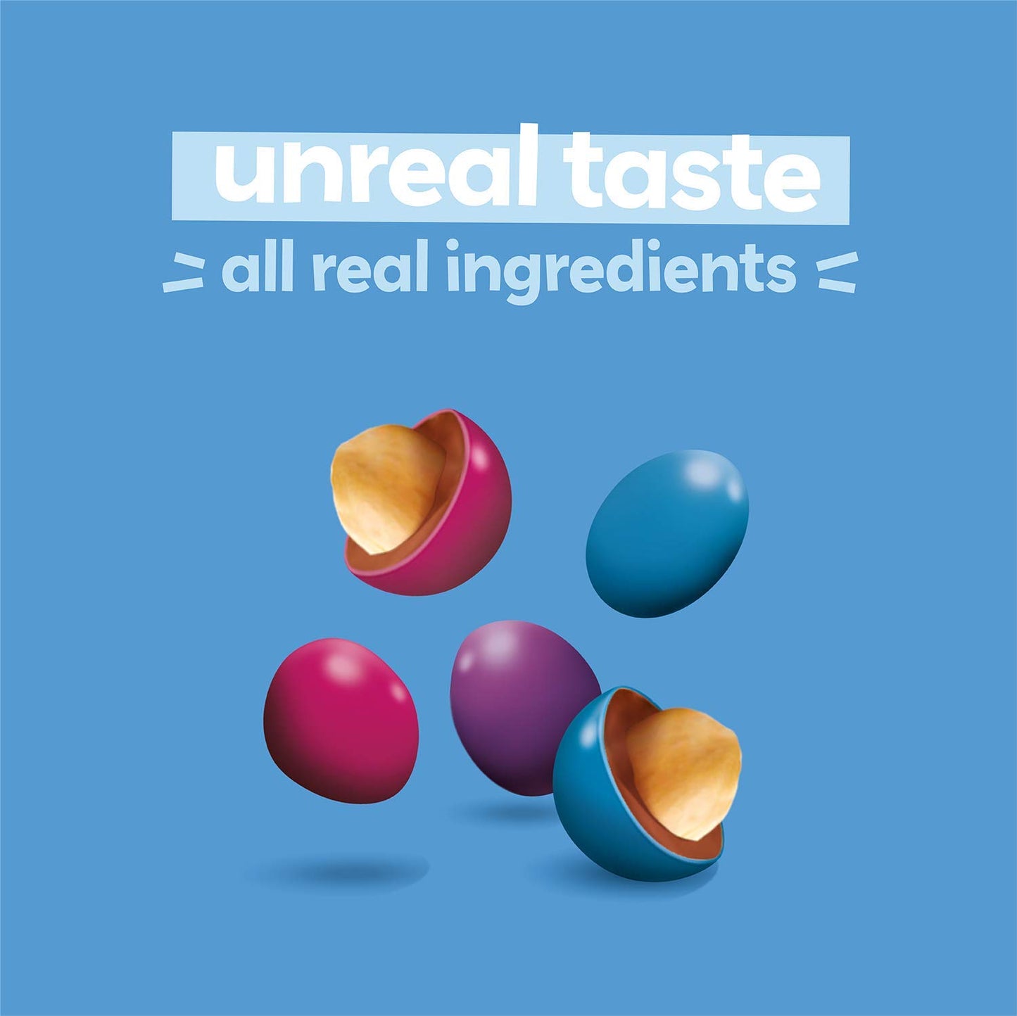 UNREAL Dark Chocolate Peanut Gems - Vegan, Gluten free - 12 Snack Packs