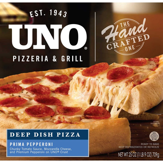 Uno Foods Deep Dish Pepperoni Pizza, 9" - 2 Pack