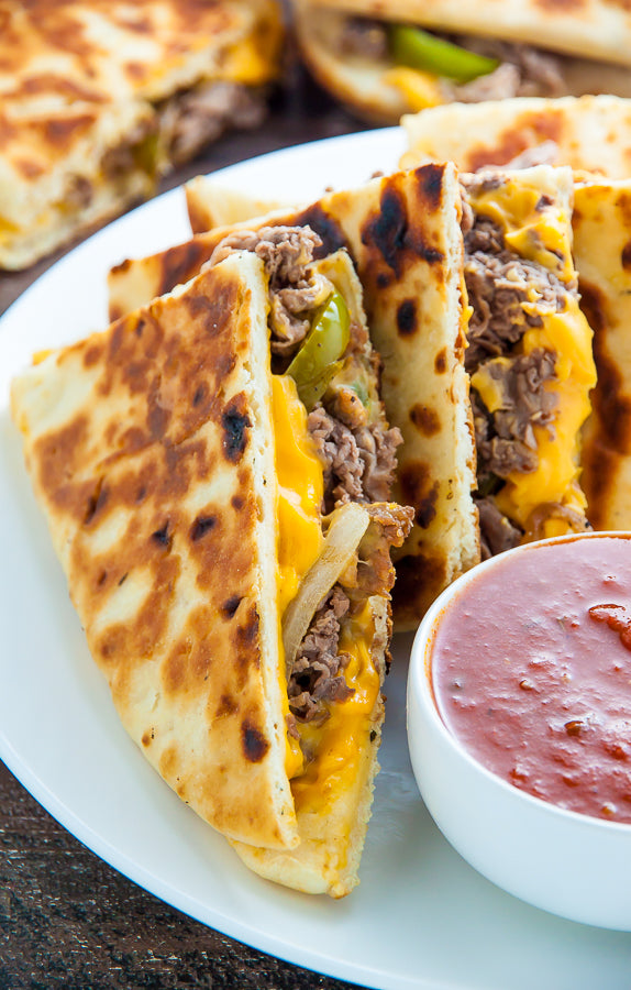 Loaded Philly Cheesesteak Quesadillas