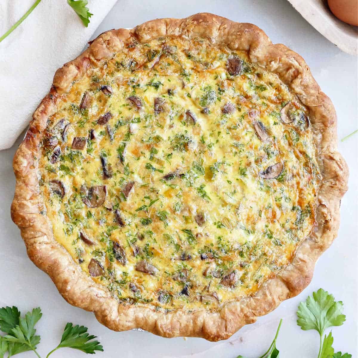 Cheddar Veggie Quiche