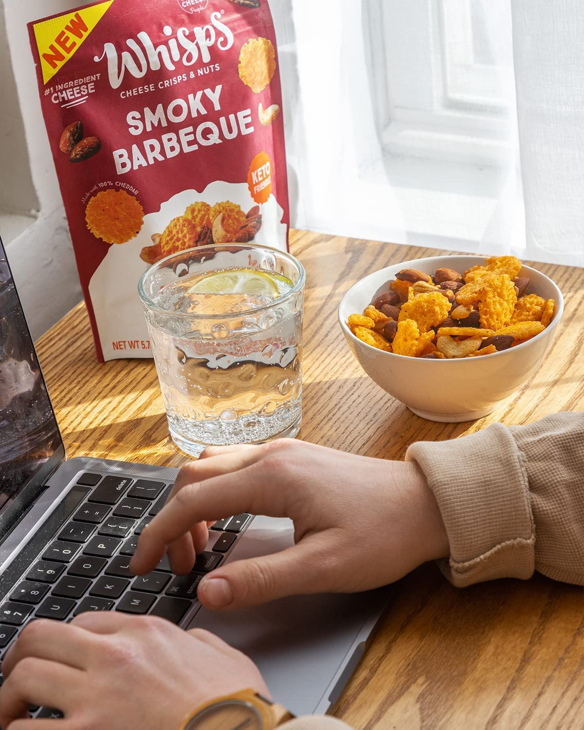 Whisps Cheese Crisps & Nuts Snack Mix - Variety Pack of 3