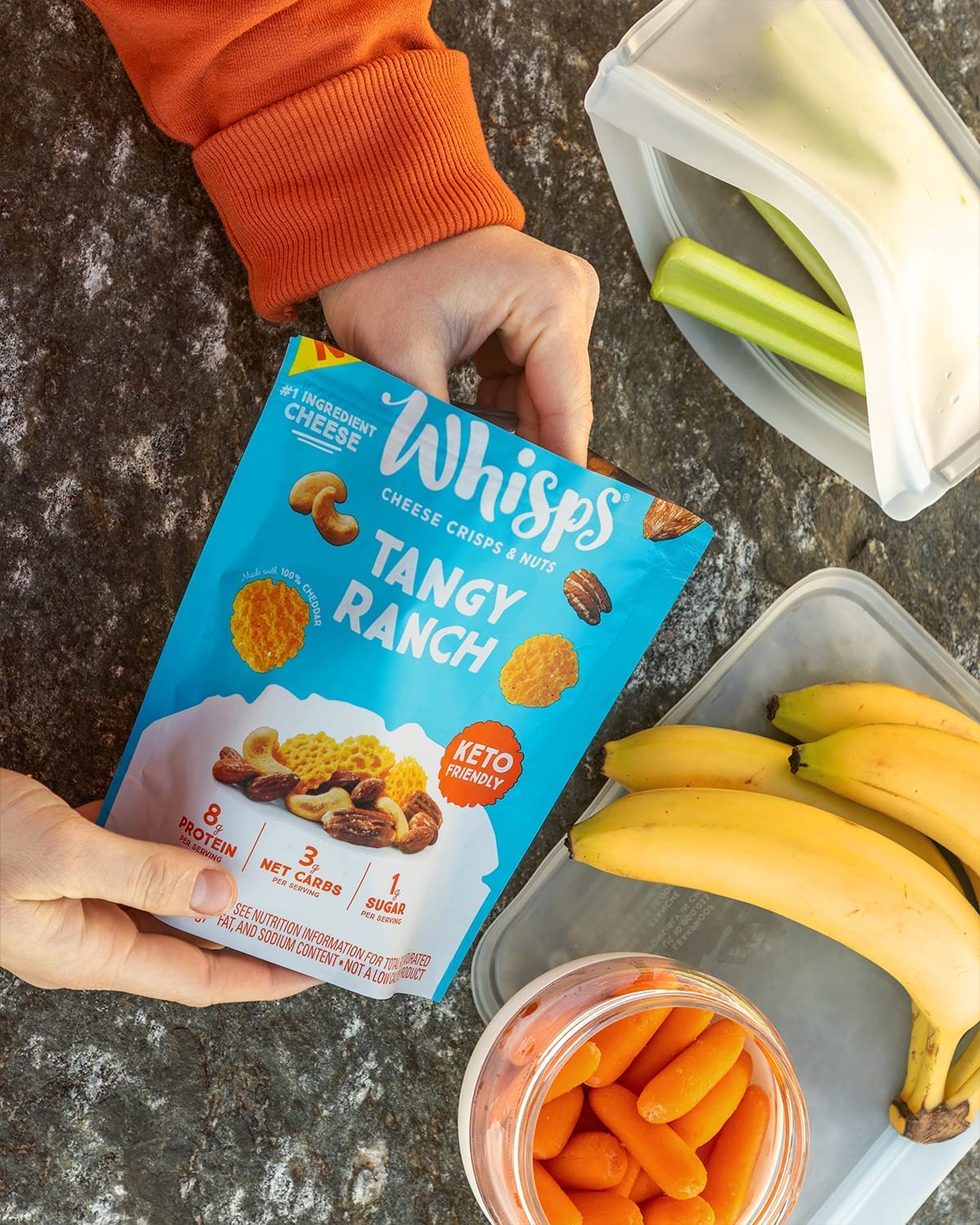 Whisps Cheese Crisps & Nuts Snack Mix - Variety Pack of 3